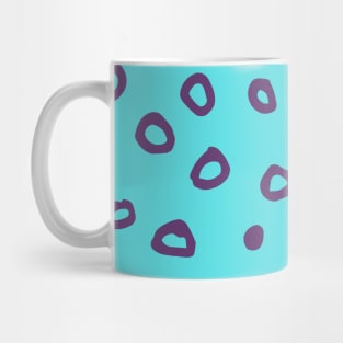 Abstract boho dark purple bubble pattern Mug